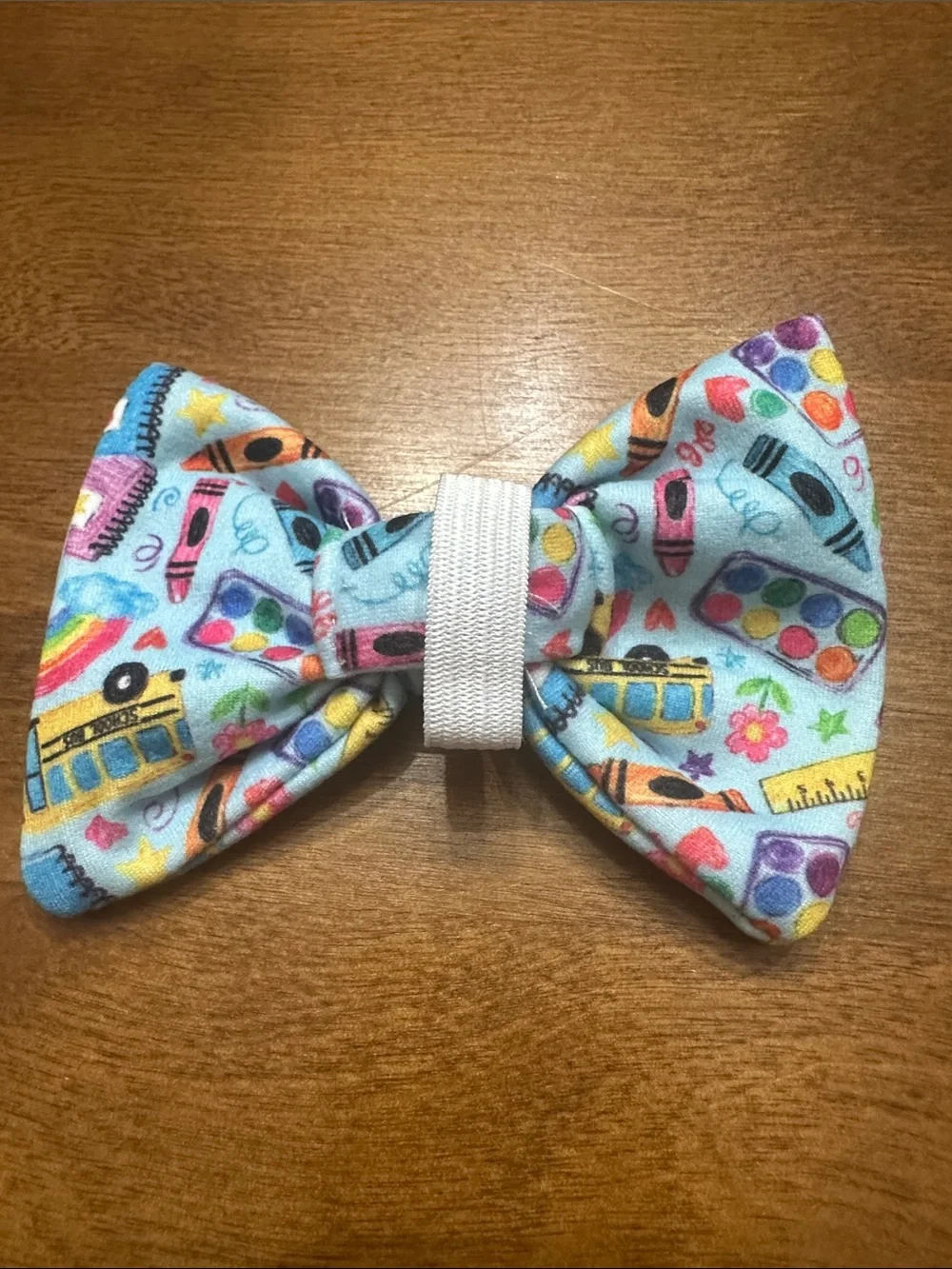 Griffy & Drake Back to School Dog Bow Tie Med Up to 4” W